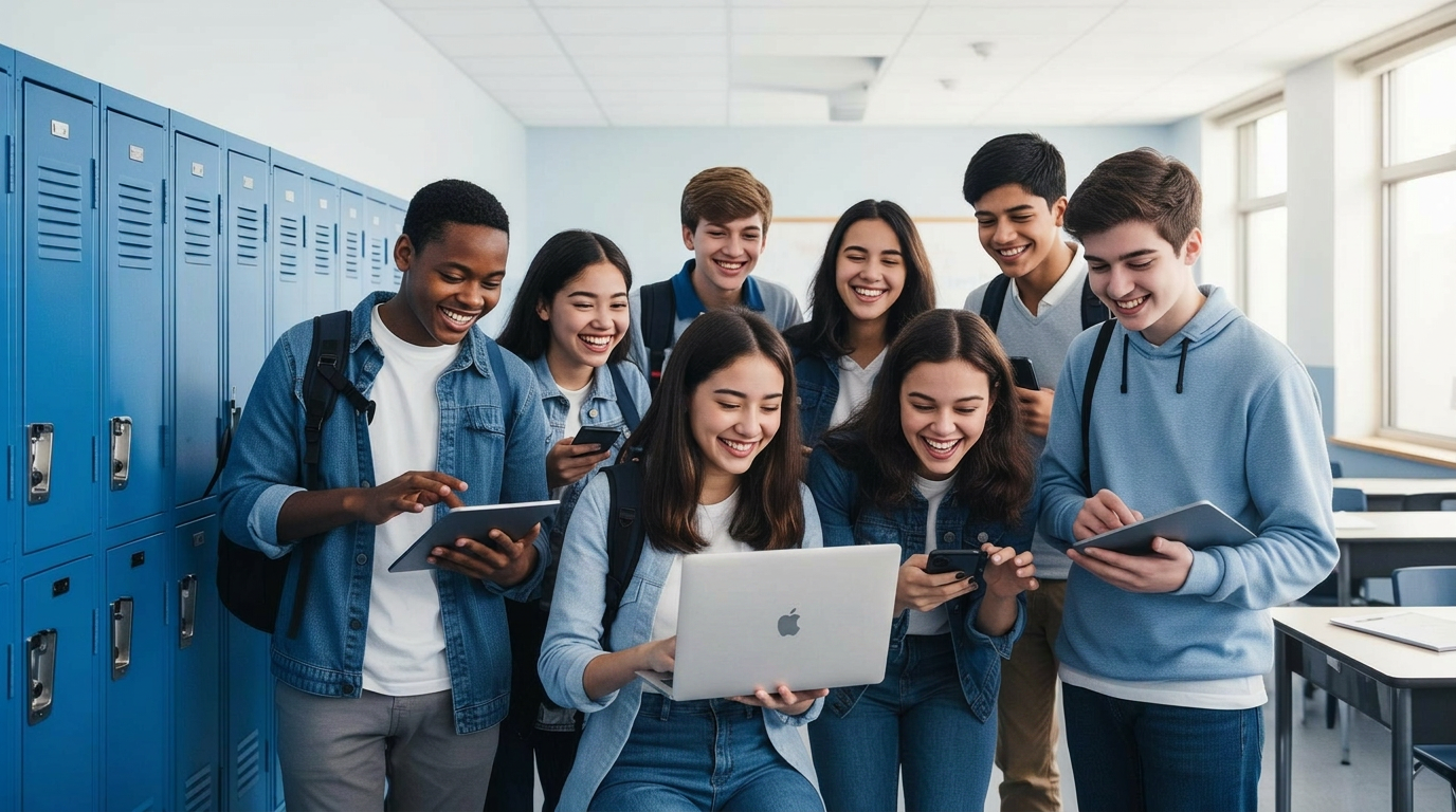 Oveus students exploring careers together